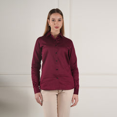 Crimson Clarity – Women’s Tailored Shirt by Stylus Aeternum