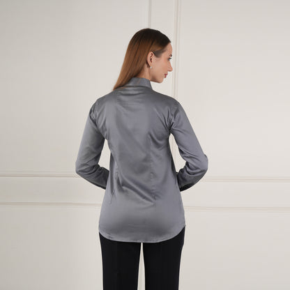 Graphite Grace – Women’s Tailored Shirt by Stylus Aeternum