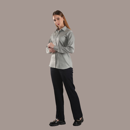 Cloud Sage – Women’s Tailored Shirt by Stylus Aeternum