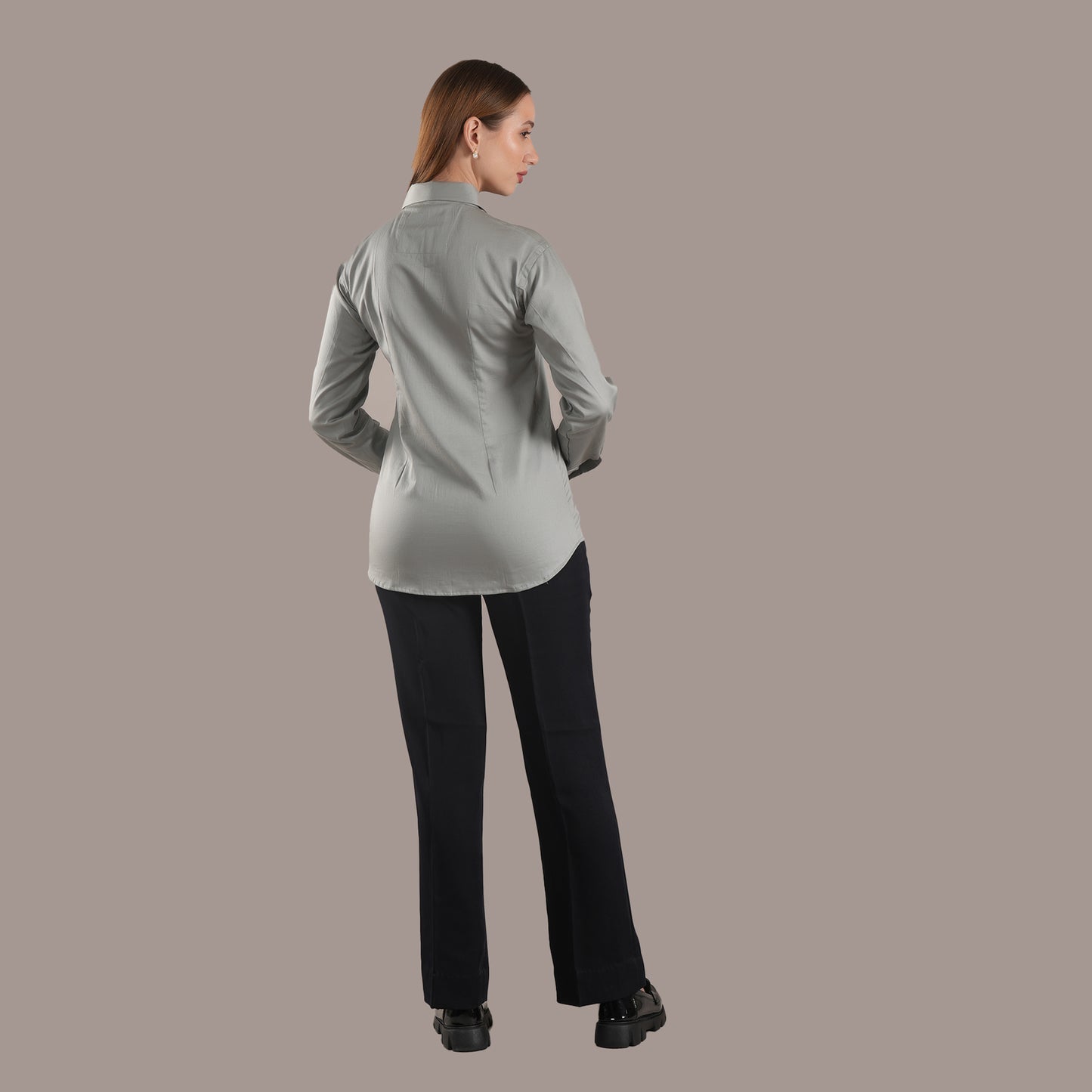 Cloud Sage – Women’s Tailored Shirt by Stylus Aeternum