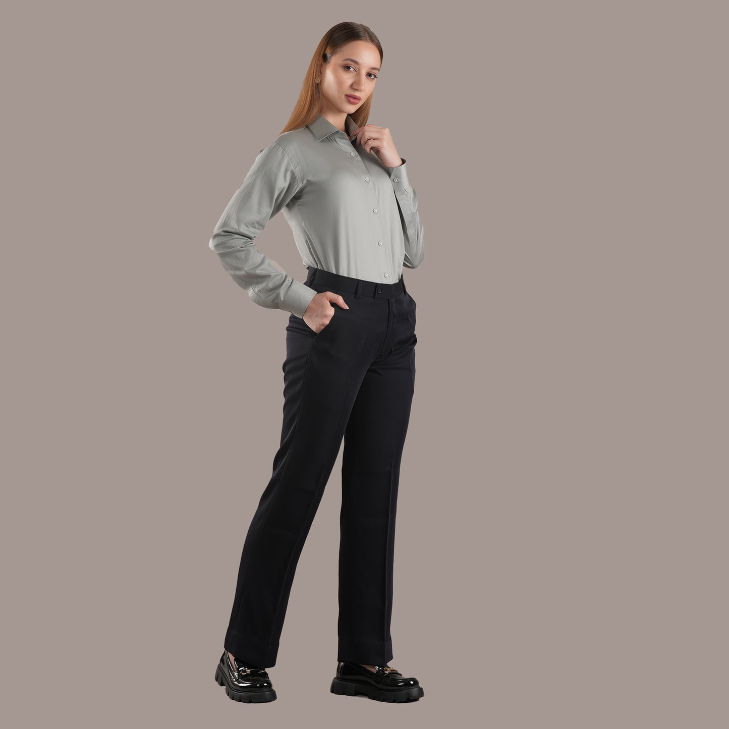 Cloud Sage – Women’s Tailored Shirt by Stylus Aeternum