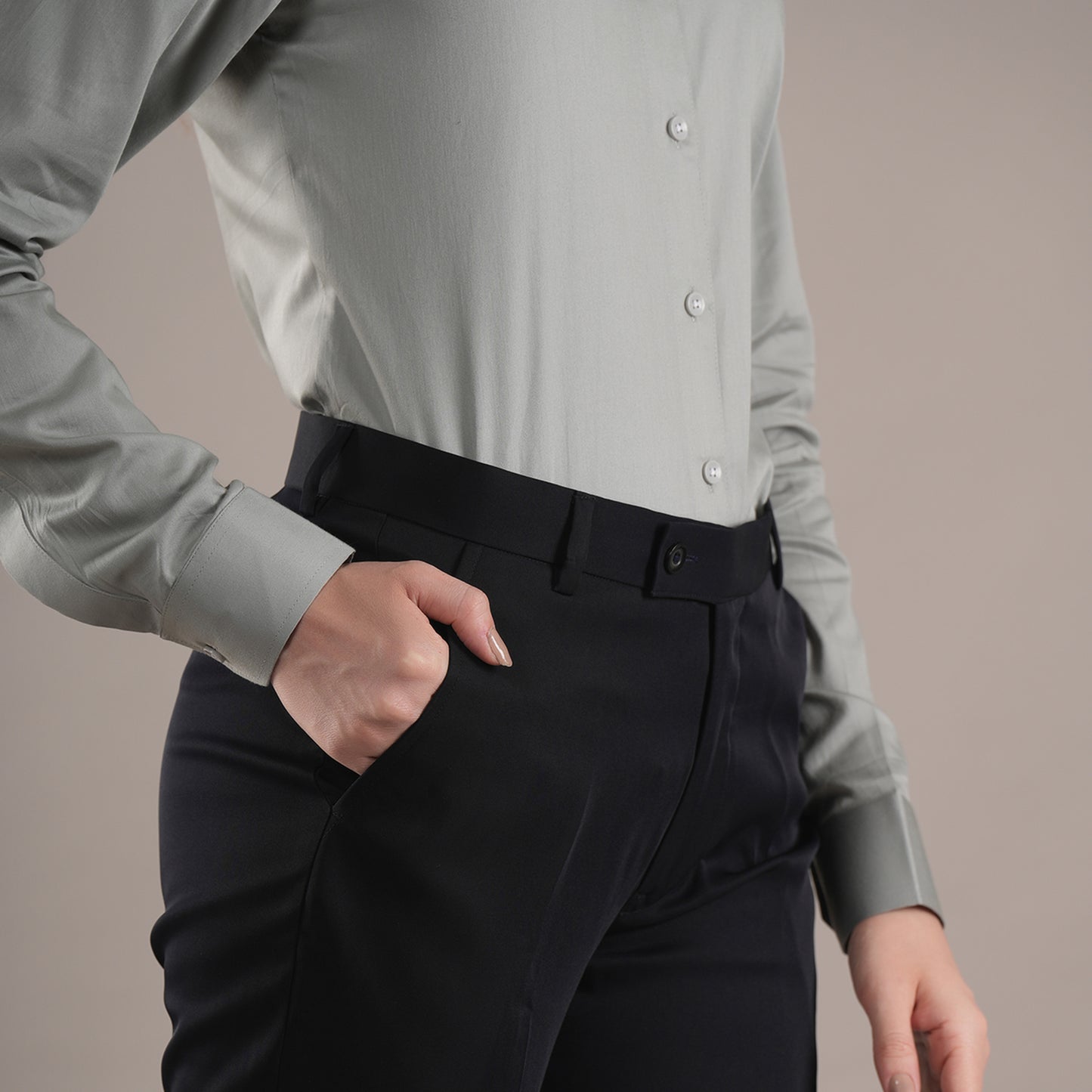 Cloud Sage – Women’s Tailored Shirt by Stylus Aeternum