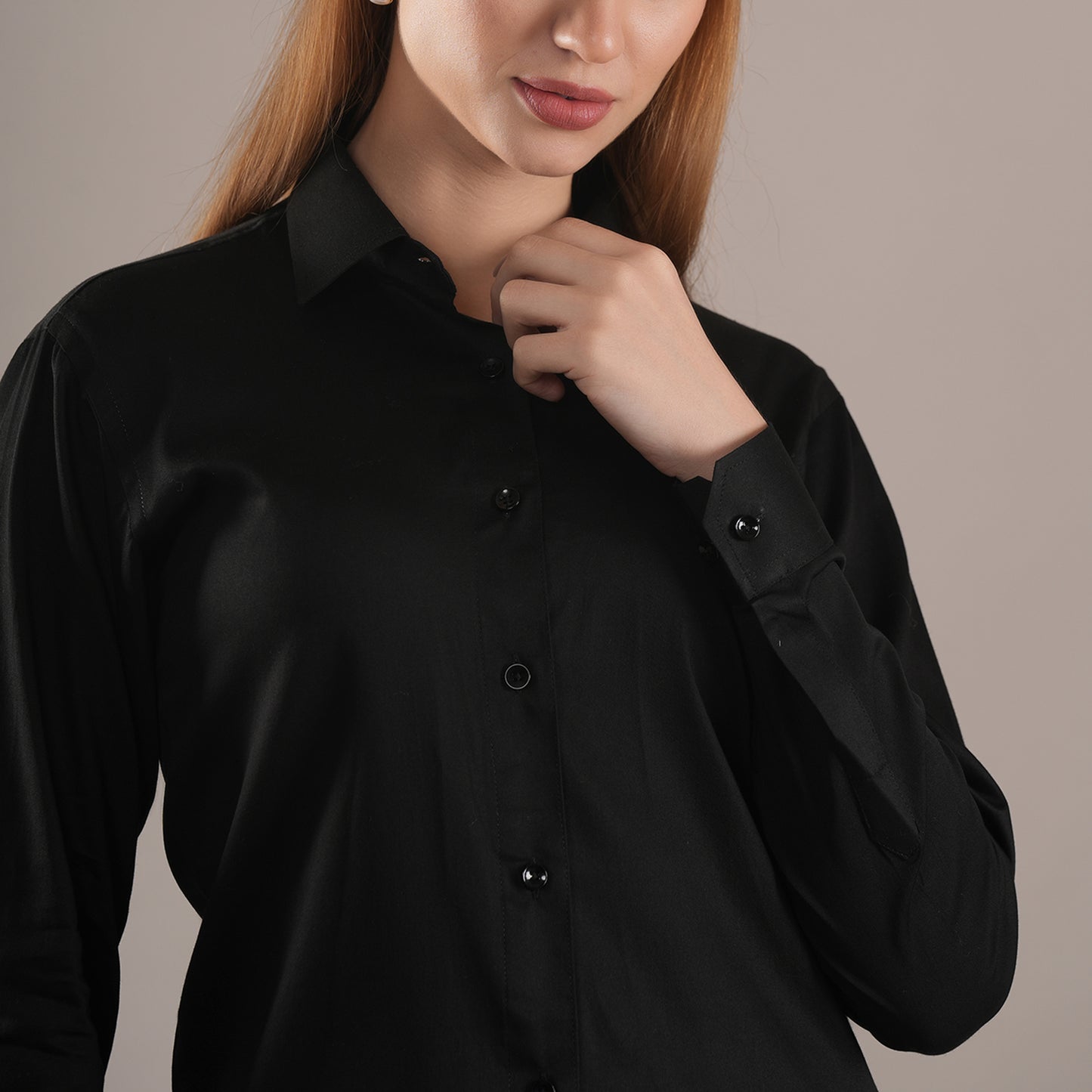 Noir Whisper – Women’s Tailored Shirt by Stylus Aeternum