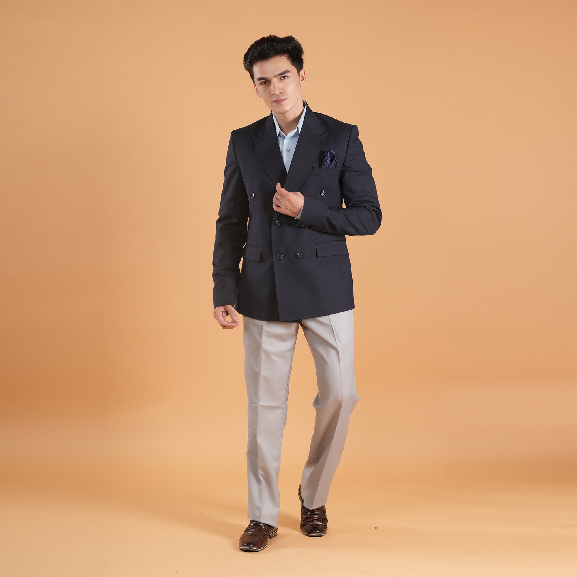 Midnight Authority – Double-Breasted Suit by Stylus Aeternum
